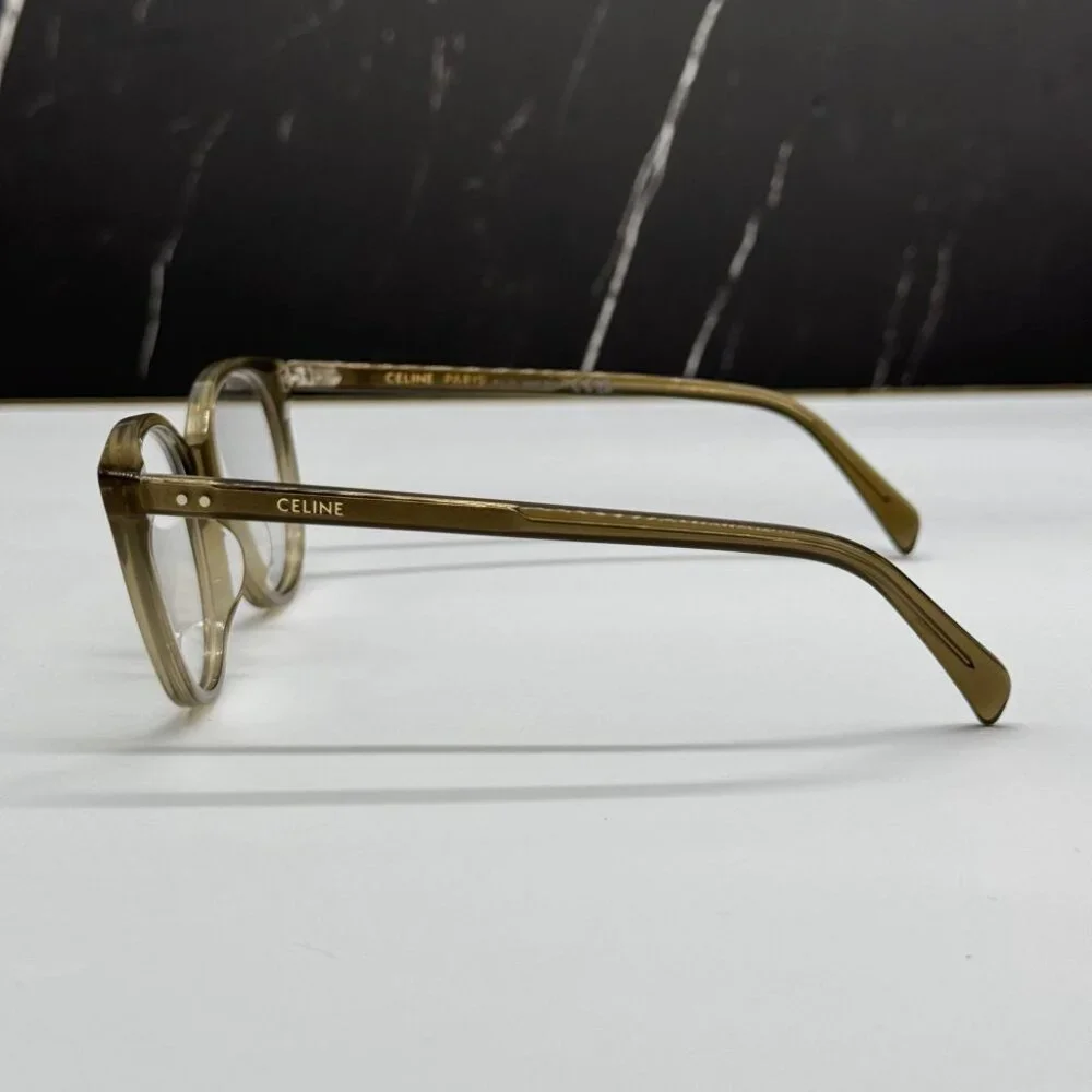 NEW CL50068I 093 CELINE WOMEN CAT EYE EYEGLASSES KHAKI EYEWEAR CELINE